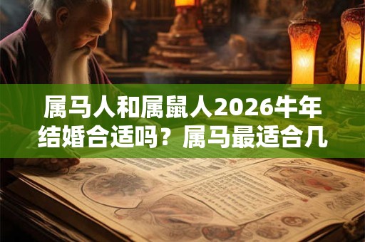 属马人和属鼠人2026牛年结婚合适吗？属马最适合几月结婚？