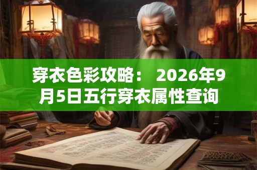 穿衣色彩攻略： 2026年9月5日五行穿衣属性查询