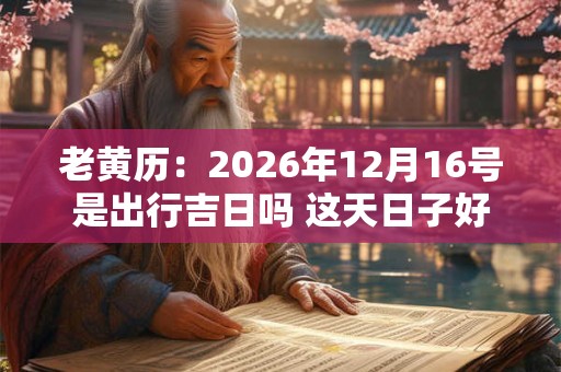 老黄历：2026年12月16号是出行吉日吗 这天日子好吗