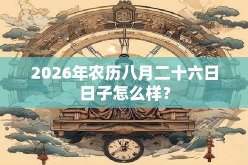 2026年农历八月二十六日日子怎么样? 2026年农历八月二十六日日子怎么样?