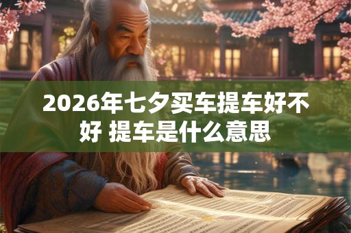 2026年七夕买车提车好不好 提车是什么意思