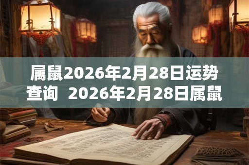 属鼠2026年2月28日运势查询  2026年2月28日属鼠今日运势
