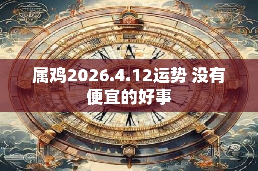 属鸡2026.4.12运势 没有便宜的好事 属鸡2026.4.12运势 没有便宜的好事