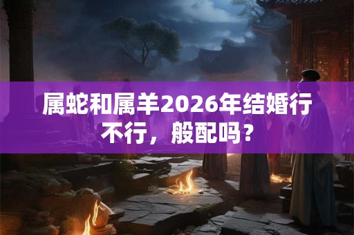 属蛇和属羊2026年结婚行不行，般配吗？