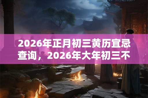 2026年正月初三黄历宜忌查询，2026年大年初三不适合做什么？