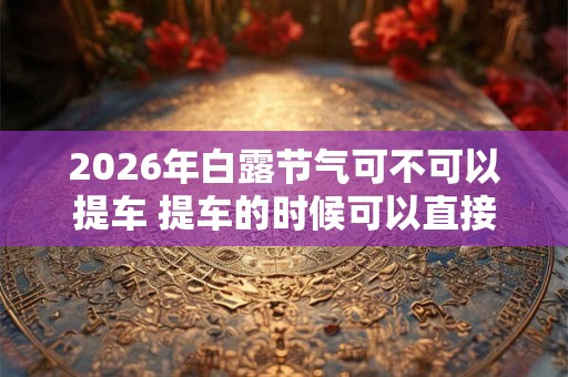 2026年白露节气可不可以提车 提车的时候可以直接上牌吗