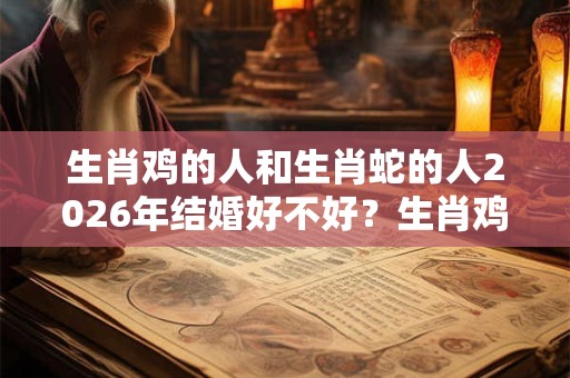 生肖鸡的人和生肖蛇的人2026年结婚好不好?生肖鸡和什么生肖配? 生肖鸡的人和生肖蛇的人2026年结婚好不好?生肖鸡和什么生肖配?