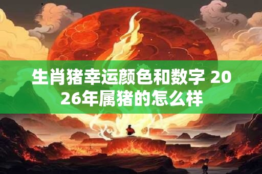生肖猪幸运颜色和数字 2026年属猪的怎么样 生肖猪幸运颜色和数字 2026年属猪的怎么样