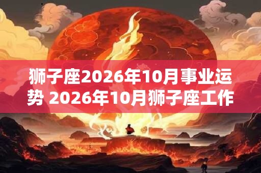 狮子座2026年10月事业运势 2026年10月狮子座工作运程详解 狮子座2026年10月事业运势 2026年10月狮子座工作运程详解