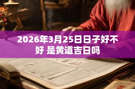 2026年3月25日日子好不好 是黄道吉日吗 2026年3月25日日子好不好 是黄道吉日吗