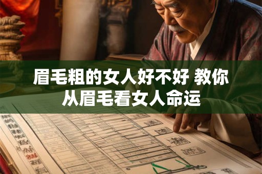 眉毛粗的女人好不好 教你从眉毛看女人命运