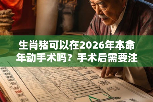 生肖猪可以在2026年本命年动手术吗？手术后需要注意些什么？