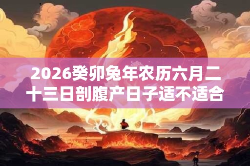 2026癸卯兔年农历六月二十三日剖腹产日子适不适合