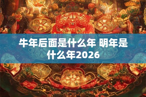 牛年后面是什么年 明年是什么年2026