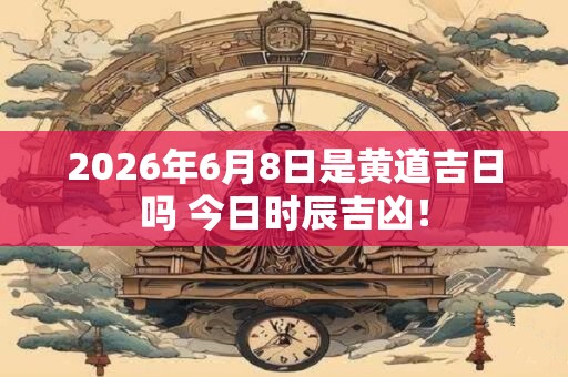 2026年6月8日是黄道吉日吗 今日时辰吉凶！