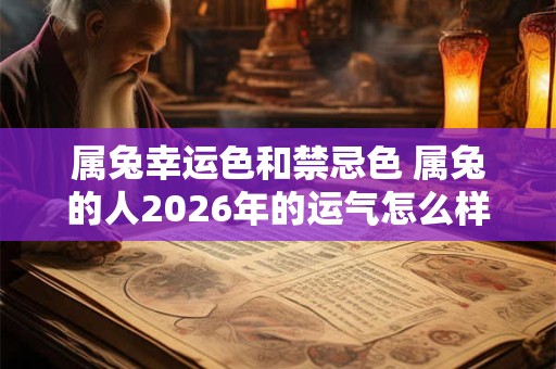 属兔幸运色和禁忌色 属兔的人2026年的运气怎么样