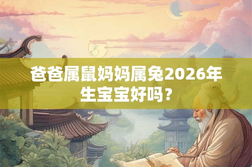 爸爸属鼠妈妈属兔2026年生宝宝好吗？