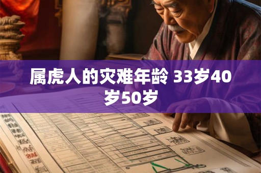 属虎人的灾难年龄 33岁40岁50岁