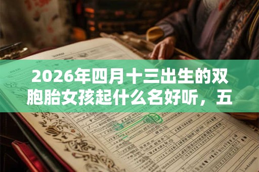 2026年四月十三出生的双胞胎女孩起什么名好听，五行属什么
