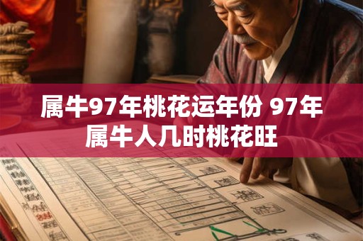 属牛97年桃花运年份 97年属牛人几时桃花旺