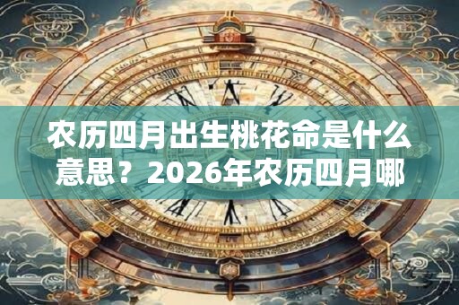 农历四月出生桃花命是什么意思？2026年农历四月哪天出生好？