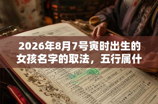 2026年8月7号寅时出生的女孩名字的取法，五行属什么