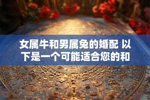 女属牛和男属兔的婚配 以下是一个可能适合您的和