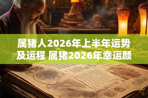 属猪人2026年上半年运势及运程 属猪2026年幸运颜色