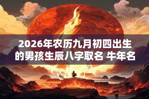 2026年农历九月初四出生的男孩生辰八字取名 牛年名字推荐 2026年农历九月初四出生的男孩生辰八字取名 牛年名字推荐