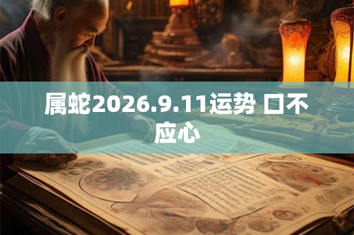 属蛇2026.9.11运势 口不应心 属蛇2026.9.11运势 口不应心