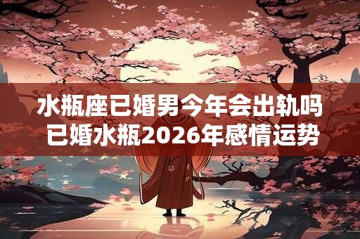 水瓶座已婚男今年会出轨吗 已婚水瓶2026年感情运势