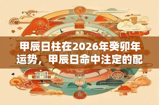 甲辰日柱在2026年癸卯年运势,甲辰日命中注定的配偶 甲辰日柱在2026年癸卯年运势,甲辰日命中注定的配偶