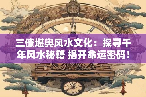 三僚堪舆风水文化：探寻千年风水秘籍 揭开命运密码！