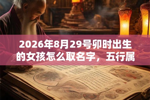 2026年8月29号卯时出生的女孩怎么取名字，五行属什么