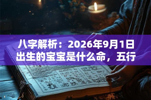 八字解析：2026年9月1日出生的宝宝是什么命，五行缺什么