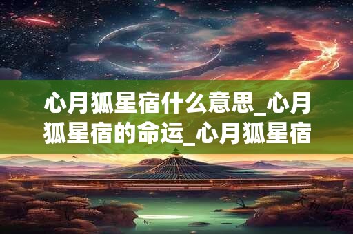 心月狐星宿什么意思_心月狐星宿的命运_心月狐星宿是吉还是凶
