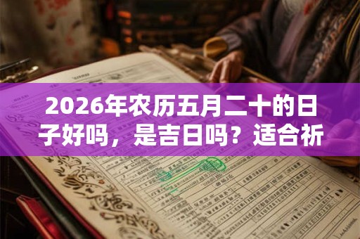 2026年农历五月二十的日子好吗，是吉日吗？适合祈福求财吗？