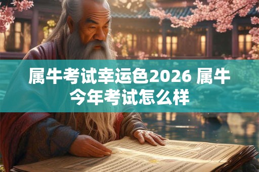属牛考试幸运色2026 属牛今年考试怎么样