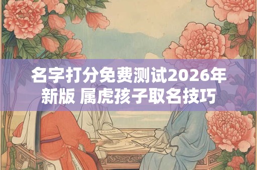 名字打分免费测试2026年新版 属虎孩子取名技巧 名字打分免费测试2026年新版 属虎孩子取名技巧