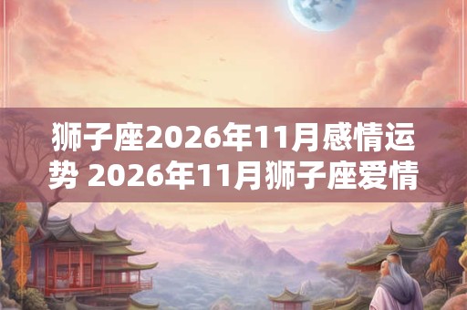 狮子座2026年11月感情运势 2026年11月狮子座爱情运程详解 狮子座2026年11月感情运势 2026年11月狮子座爱情运程详解