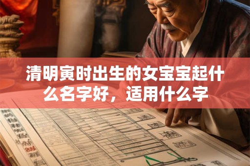 清明寅时出生的女宝宝起什么名字好,适用什么字 清明寅时出生的女宝宝起什么名字好,适用什么字