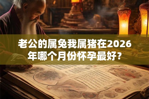 老公的属兔我属猪在2026年哪个月份怀孕最好？
