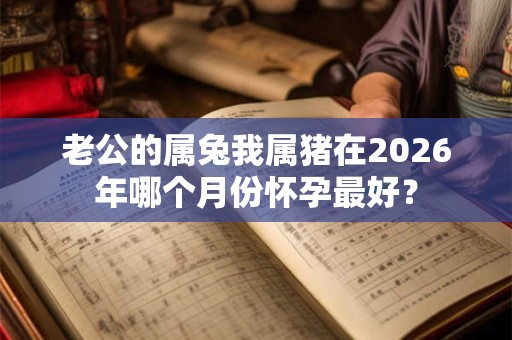 老公的属兔我属猪在2026年哪个月份怀孕最好？