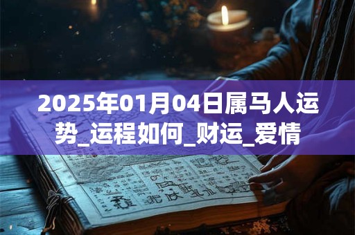 2025年01月04日属马人运势_运程如何_财运_爱情
