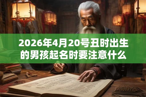 2026年4月20号丑时出生的男孩起名时要注意什么