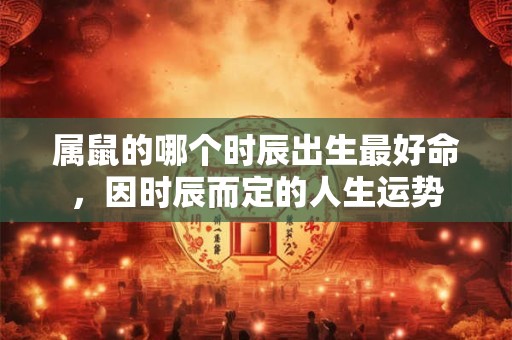 属鼠的哪个时辰出生最好命,因时辰而定的人生运势 属鼠的哪个时辰出生最好命,因时辰而定的人生运势