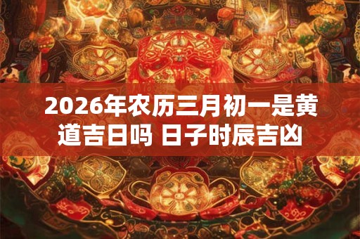 2026年农历三月初一是黄道吉日吗 日子时辰吉凶