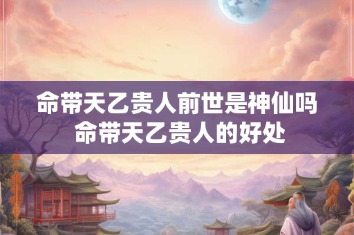 命带天乙贵人前世是神仙吗 命带天乙贵人的好处 命带天乙贵人前世是神仙吗 命带天乙贵人的好处