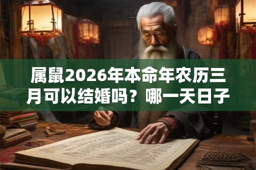 属鼠2026年本命年农历三月可以结婚吗？哪一天日子合适？