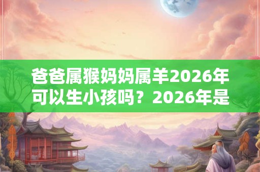 爸爸属猴妈妈属羊2026年可以生小孩吗？2026年是什么年？